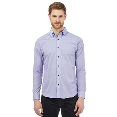 The Collection Purple checked print shirt